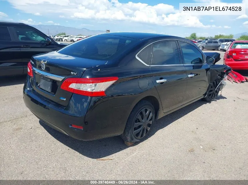 3N1AB7AP1EL674528 2014 Nissan Sentra Sv