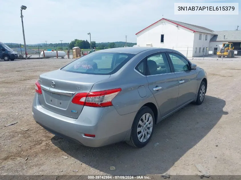 2014 Nissan Sentra S VIN: 3N1AB7AP1EL615379 Lot: 39742984