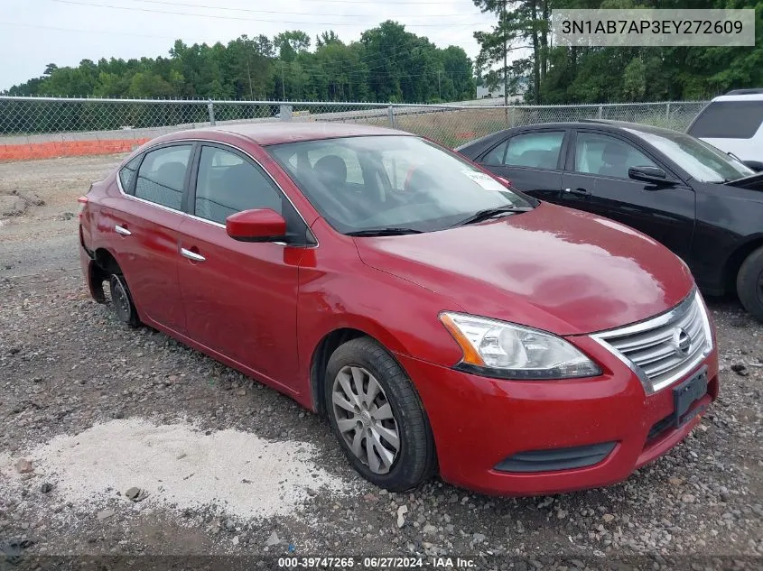 2014 Nissan Sentra Sv VIN: 3N1AB7AP3EY272609 Lot: 39747265