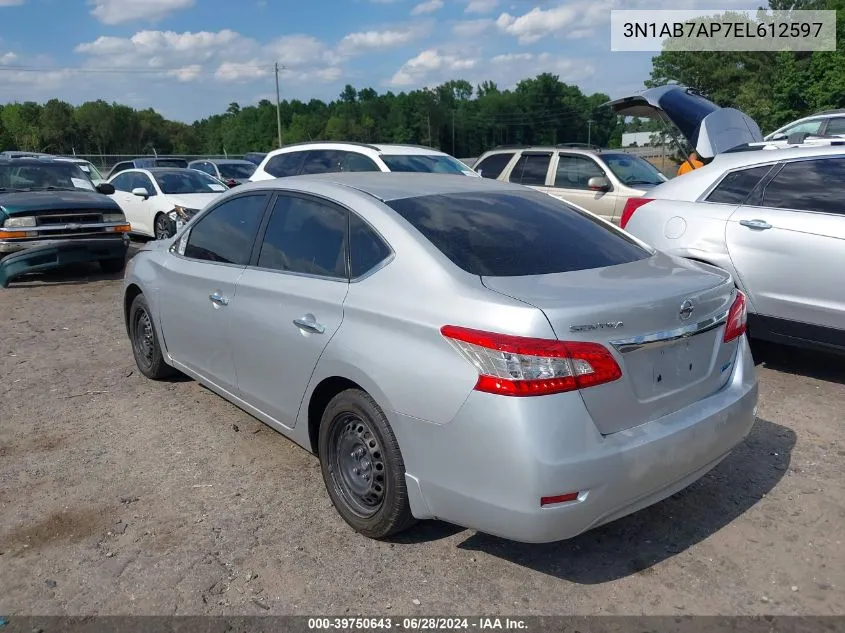 3N1AB7AP7EL612597 2014 Nissan Sentra Sv