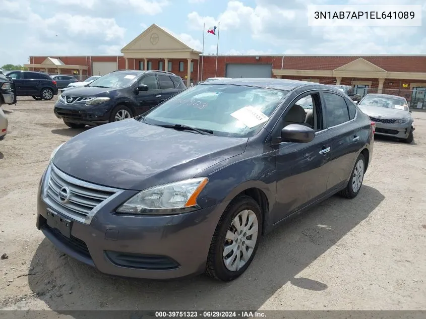 2014 Nissan Sentra S VIN: 3N1AB7AP1EL641089 Lot: 39751323