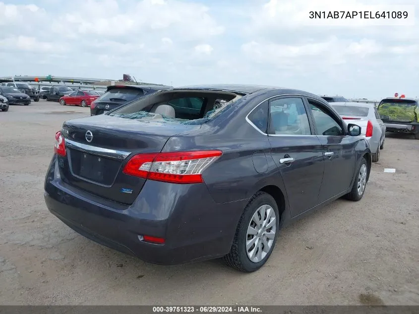 2014 Nissan Sentra S VIN: 3N1AB7AP1EL641089 Lot: 39751323