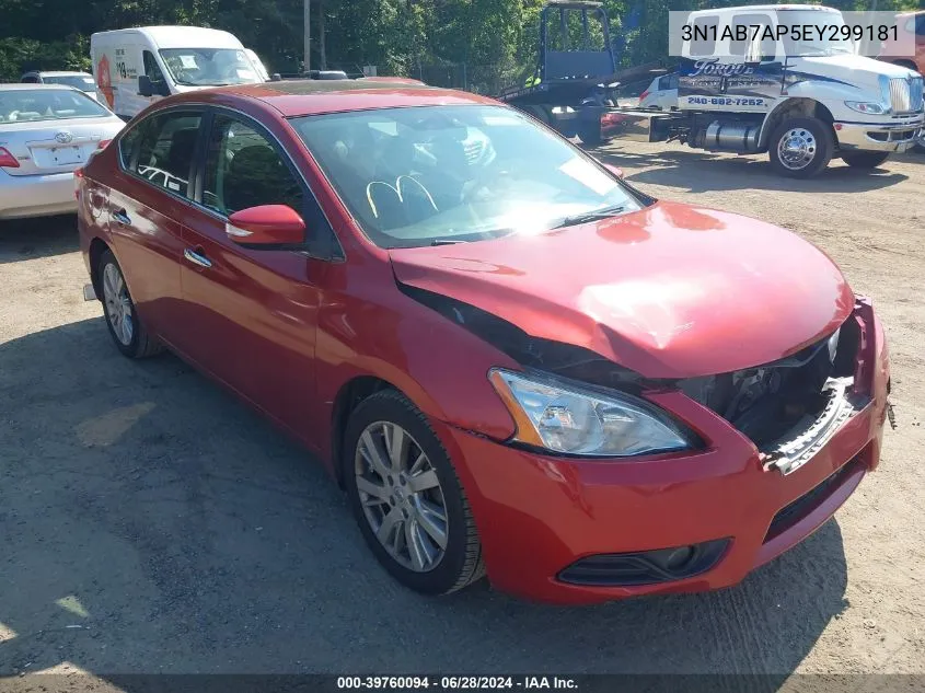 2014 Nissan Sentra Sl VIN: 3N1AB7AP5EY299181 Lot: 39760094