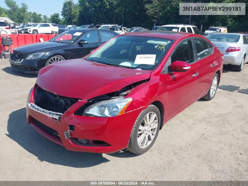 2014 Nissan Sentra Sl VIN: 3N1AB7AP5EY299181 Lot: 39760094