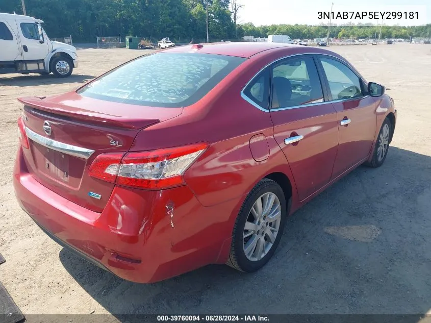 3N1AB7AP5EY299181 2014 Nissan Sentra Sl