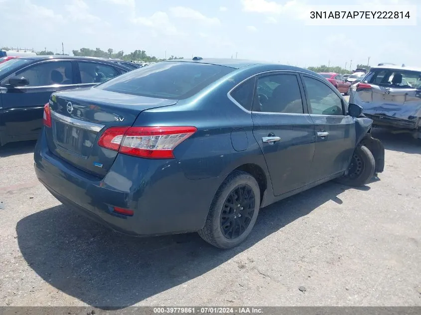 2014 Nissan Sentra Sv VIN: 3N1AB7AP7EY222814 Lot: 39779861