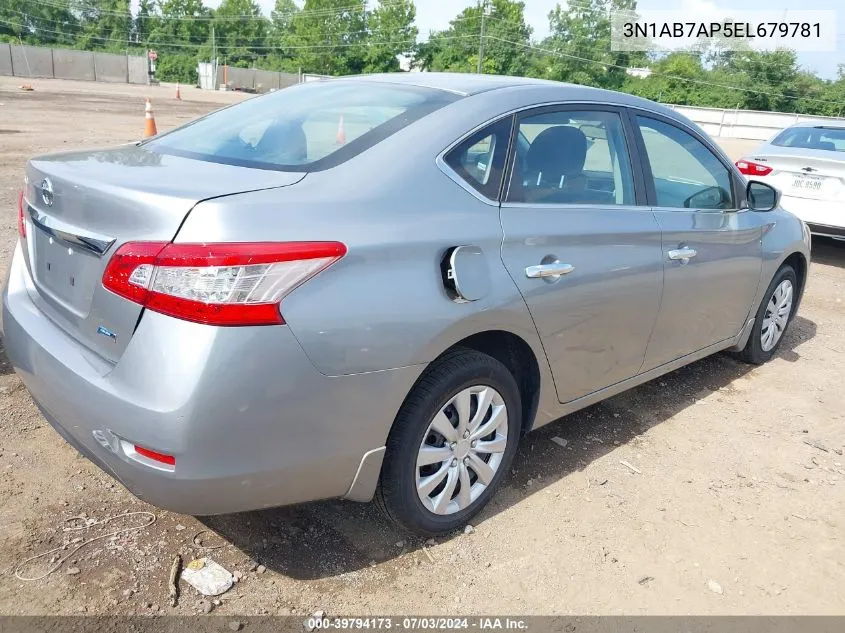 3N1AB7AP5EL679781 2014 Nissan Sentra S