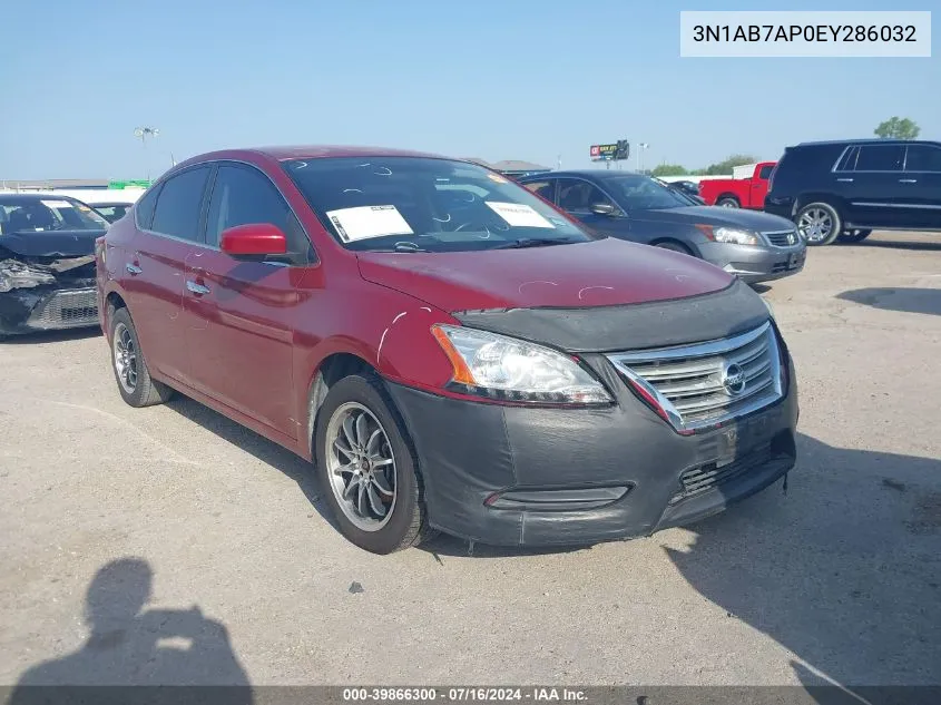 3N1AB7AP0EY286032 2014 Nissan Sentra Sv