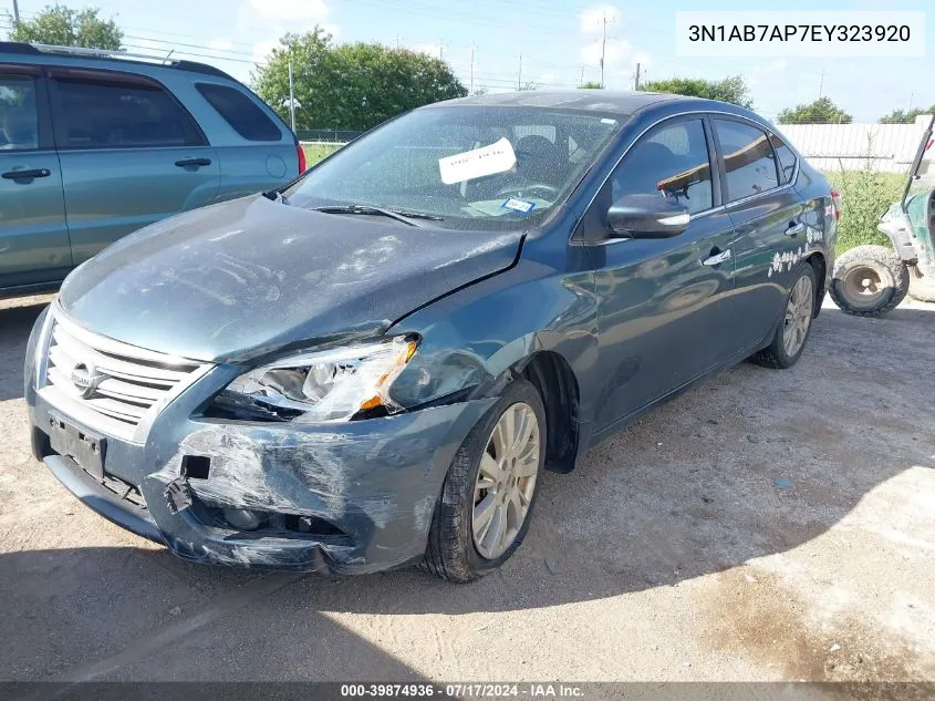 2014 Nissan Sentra Sl VIN: 3N1AB7AP7EY323920 Lot: 39874936