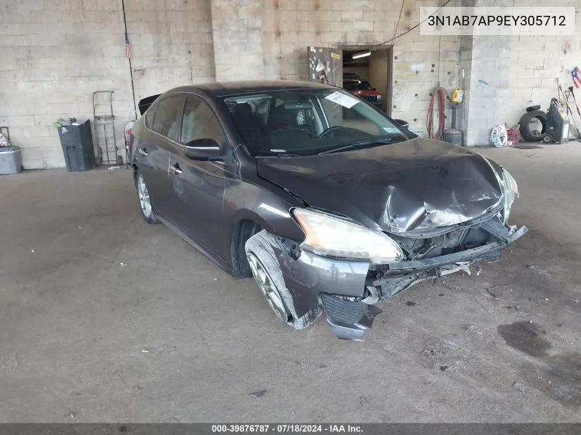 2014 Nissan Sentra Sr VIN: 3N1AB7AP9EY305712 Lot: 39876787