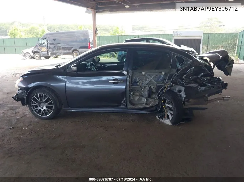 2014 Nissan Sentra Sr VIN: 3N1AB7AP9EY305712 Lot: 39876787