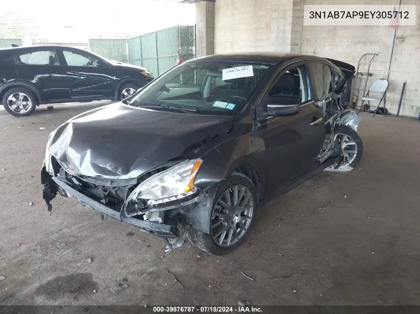 2014 Nissan Sentra Sr VIN: 3N1AB7AP9EY305712 Lot: 39876787