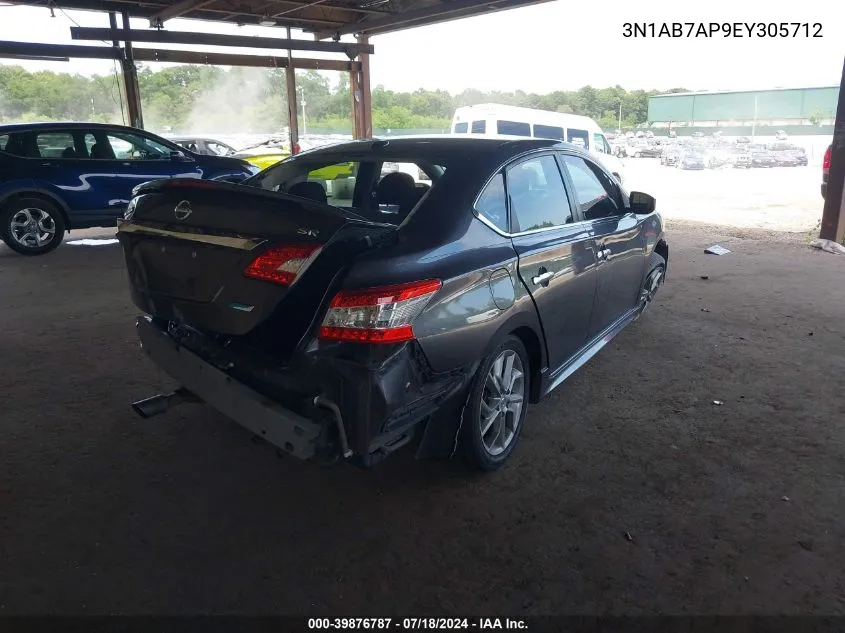 2014 Nissan Sentra Sr VIN: 3N1AB7AP9EY305712 Lot: 39876787