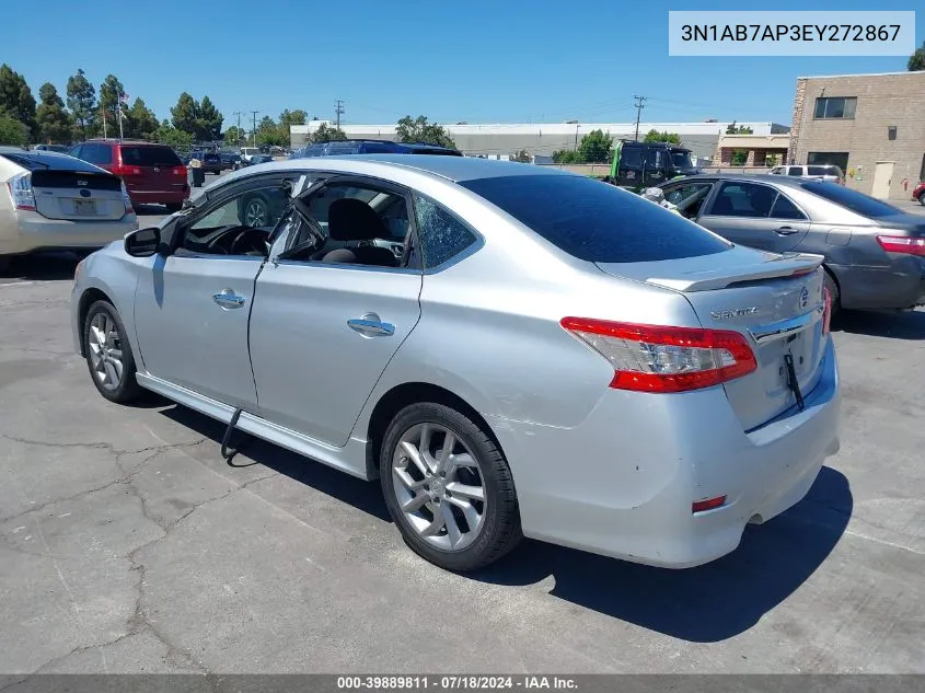 2014 Nissan Sentra Sr VIN: 3N1AB7AP3EY272867 Lot: 39889811