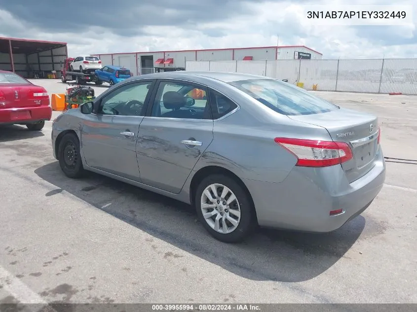 3N1AB7AP1EY332449 2014 Nissan Sentra Sv