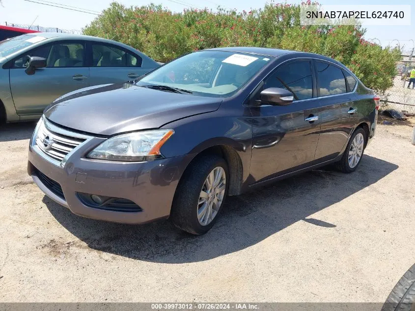 2014 Nissan Sentra Sl VIN: 3N1AB7AP2EL624740 Lot: 39973012