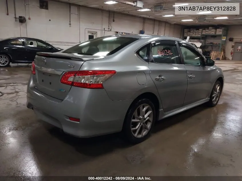 2014 Nissan Sentra Sr VIN: 3N1AB7AP8EY312828 Lot: 40012242