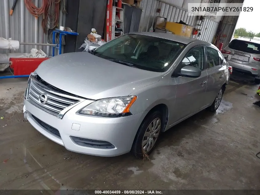 3N1AB7AP6EY261829 2014 Nissan Sentra S