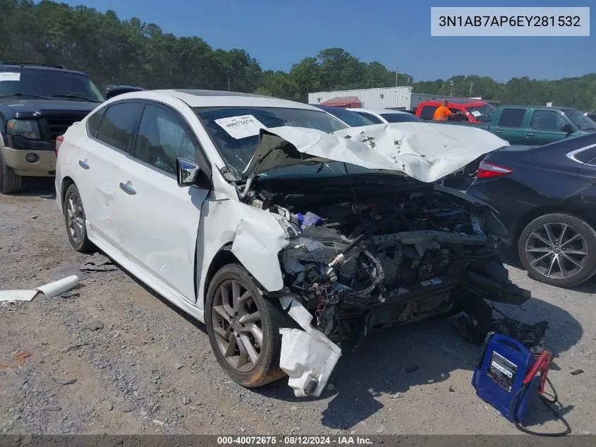 2014 Nissan Sentra Sr VIN: 3N1AB7AP6EY281532 Lot: 40072675