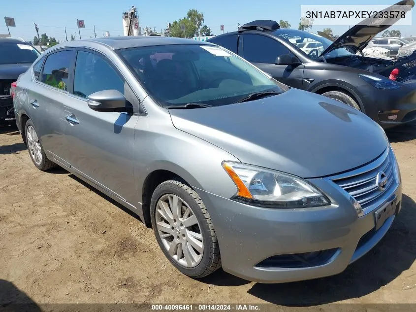 2014 Nissan Sentra Sl VIN: 3N1AB7APXEY233578 Lot: 40096461