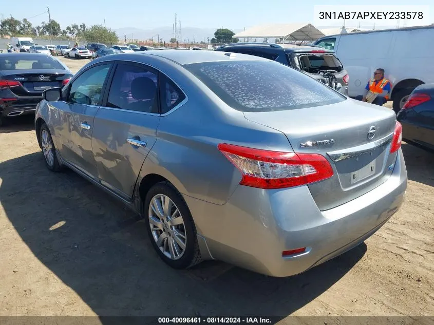 2014 Nissan Sentra Sl VIN: 3N1AB7APXEY233578 Lot: 40096461