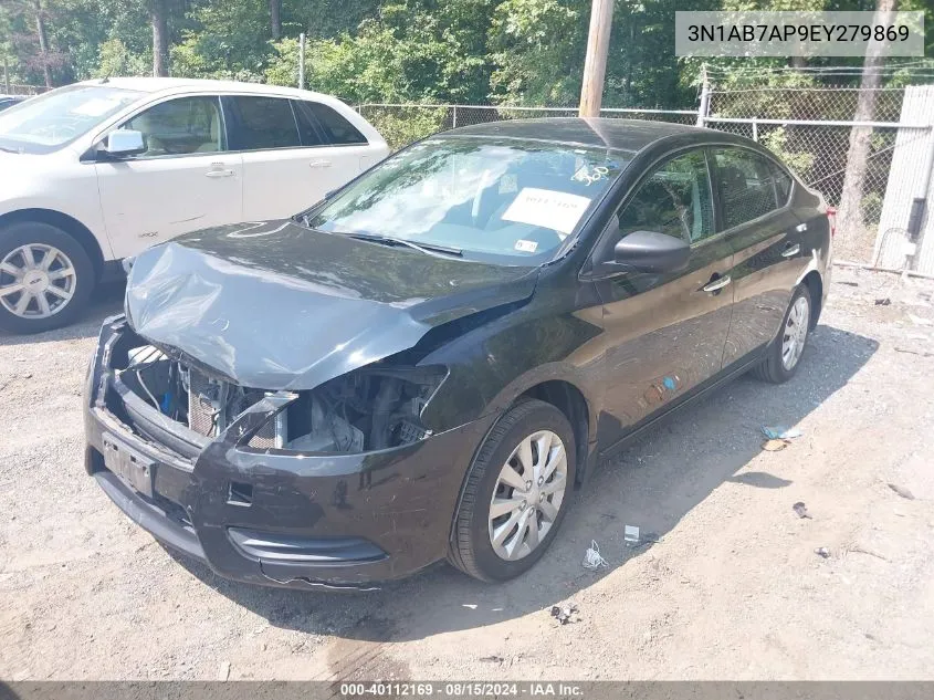 2014 Nissan Sentra Sv VIN: 3N1AB7AP9EY279869 Lot: 40112169