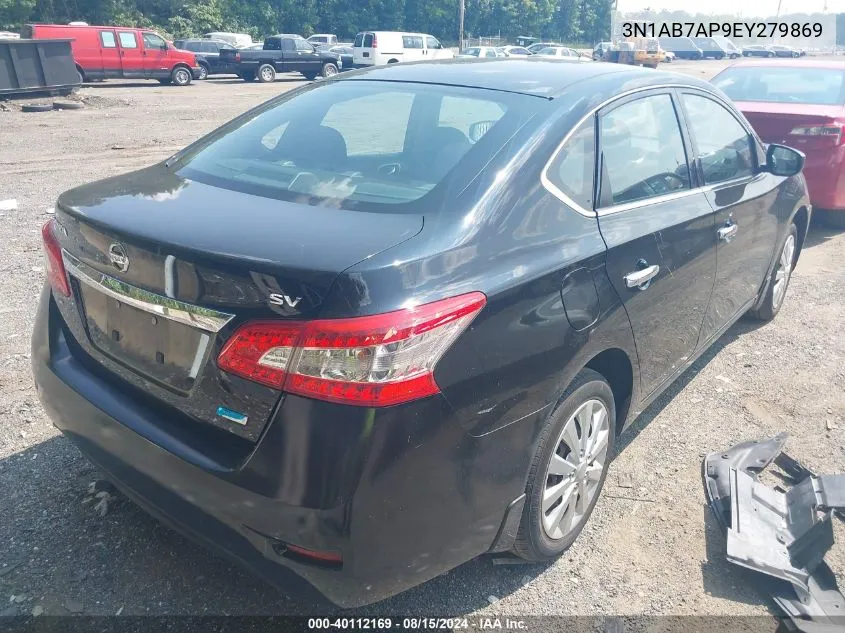 2014 Nissan Sentra Sv VIN: 3N1AB7AP9EY279869 Lot: 40112169