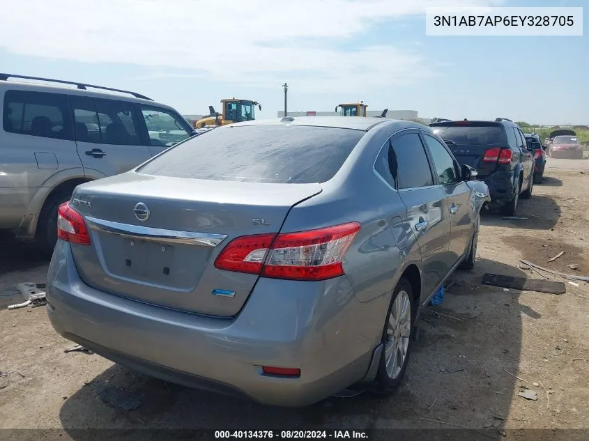 2014 Nissan Sentra S/Sv/Sr/Sl VIN: 3N1AB7AP6EY328705 Lot: 40134376