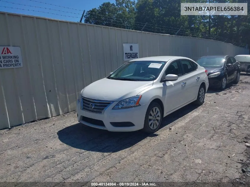 2014 Nissan Sentra Sv VIN: 3N1AB7AP1EL656384 Lot: 40134984