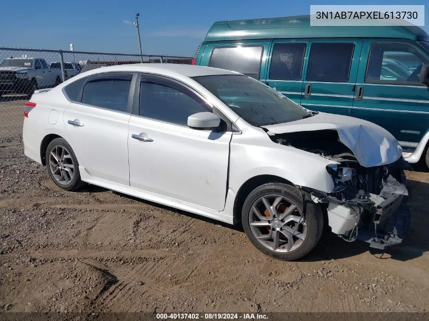 2014 Nissan Sentra Sr VIN: 3N1AB7APXEL613730 Lot: 40137402