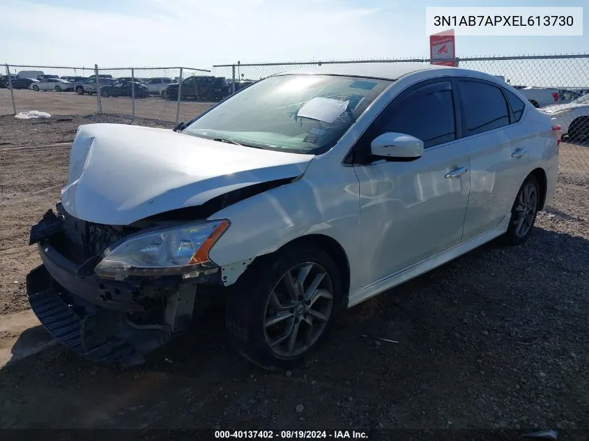 2014 Nissan Sentra Sr VIN: 3N1AB7APXEL613730 Lot: 40137402