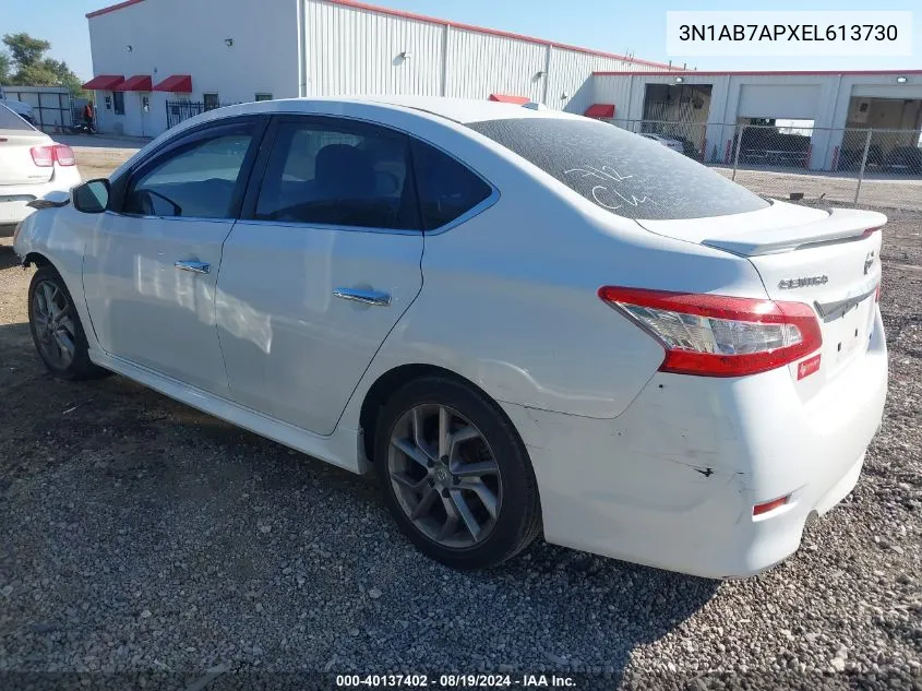 2014 Nissan Sentra Sr VIN: 3N1AB7APXEL613730 Lot: 40137402