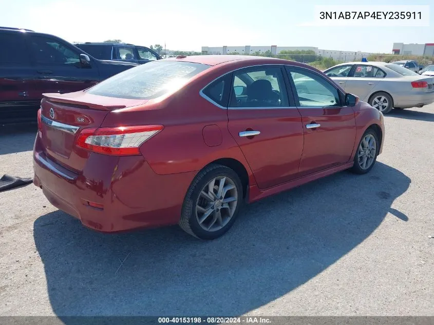 2014 Nissan Sentra S/Sv/Sr/Sl VIN: 3N1AB7AP4EY235911 Lot: 40153198