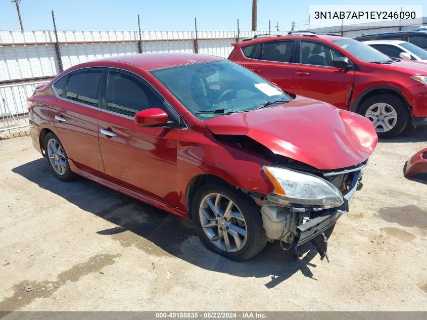 2014 Nissan Sentra Sr VIN: 3N1AB7AP1EY246090 Lot: 40158835