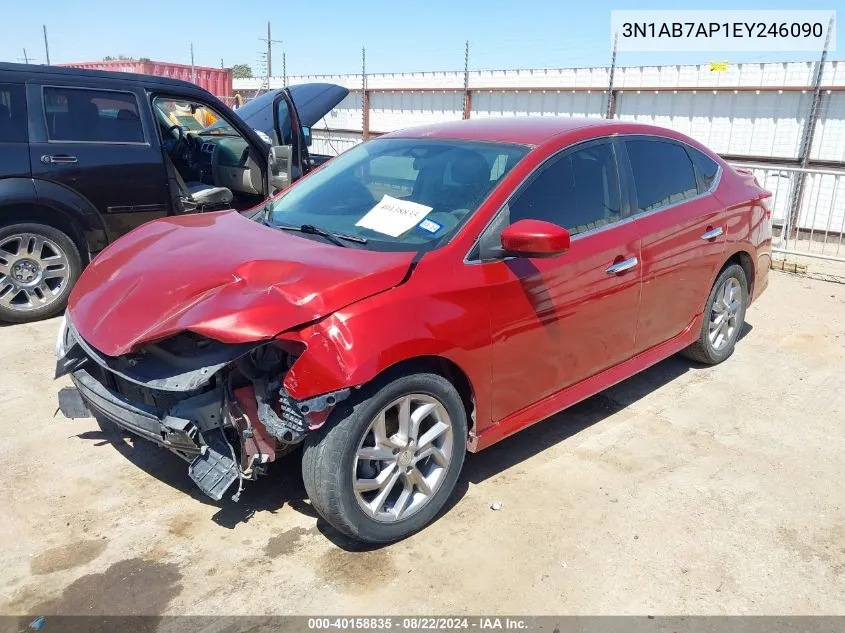 2014 Nissan Sentra Sr VIN: 3N1AB7AP1EY246090 Lot: 40158835