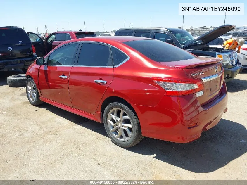 2014 Nissan Sentra Sr VIN: 3N1AB7AP1EY246090 Lot: 40158835