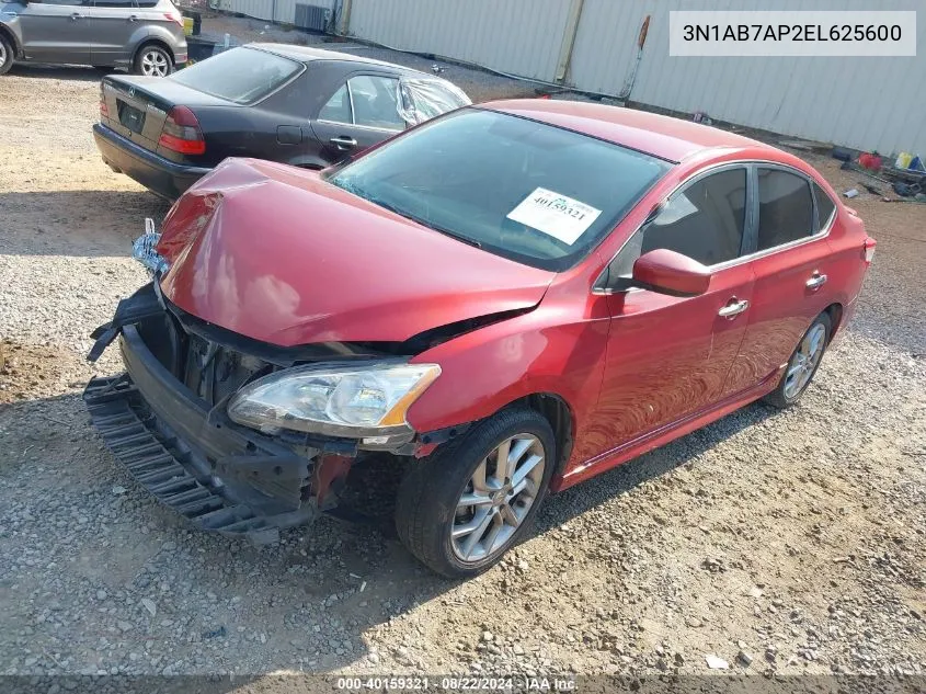 2014 Nissan Sentra Sr VIN: 3N1AB7AP2EL625600 Lot: 40159321