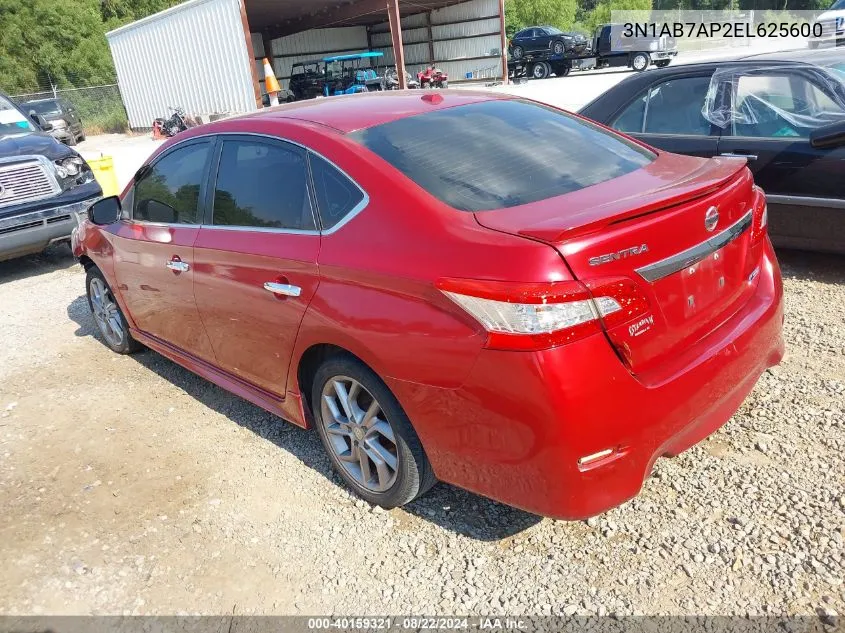 2014 Nissan Sentra Sr VIN: 3N1AB7AP2EL625600 Lot: 40159321