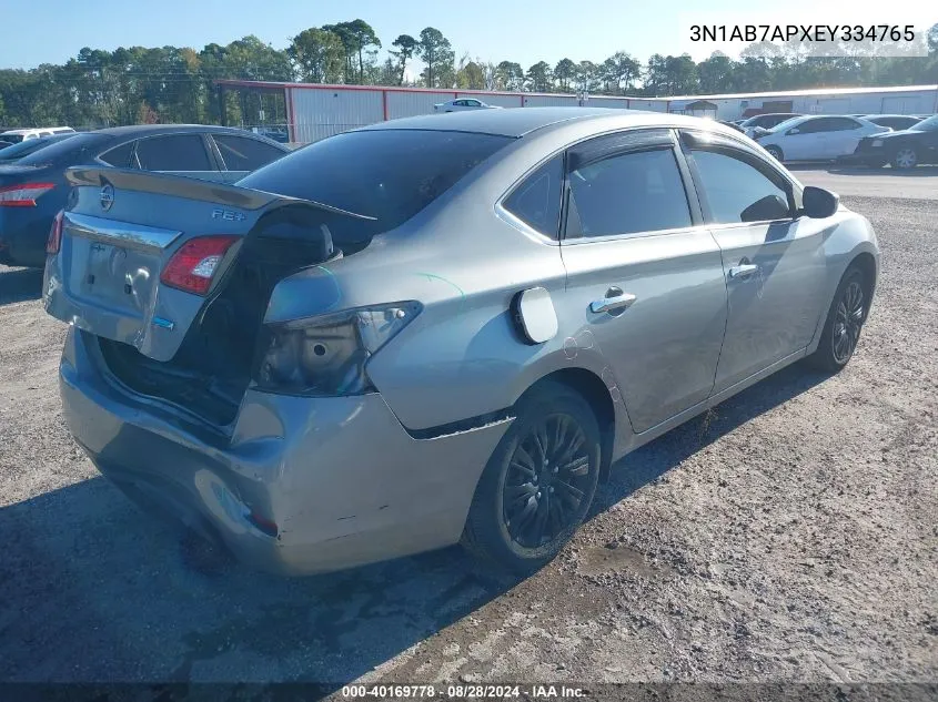 3N1AB7APXEY334765 2014 Nissan Sentra Fe+ Sv