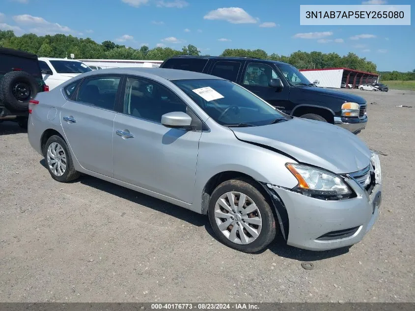 3N1AB7AP5EY265080 2014 Nissan Sentra Sv