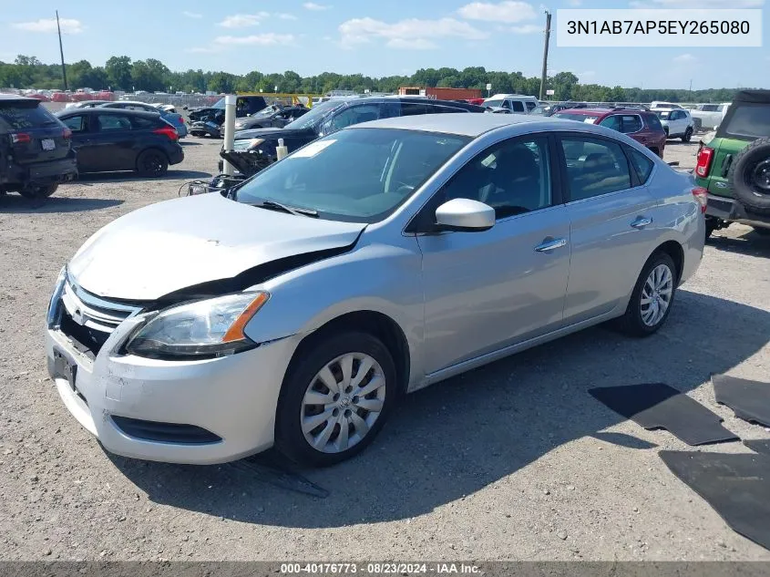 3N1AB7AP5EY265080 2014 Nissan Sentra Sv