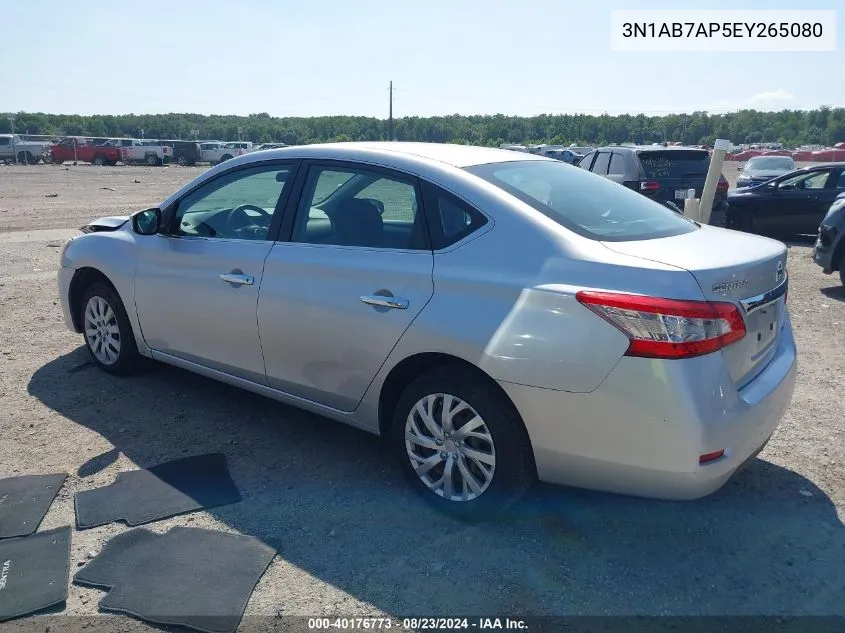 2014 Nissan Sentra Sv VIN: 3N1AB7AP5EY265080 Lot: 40176773