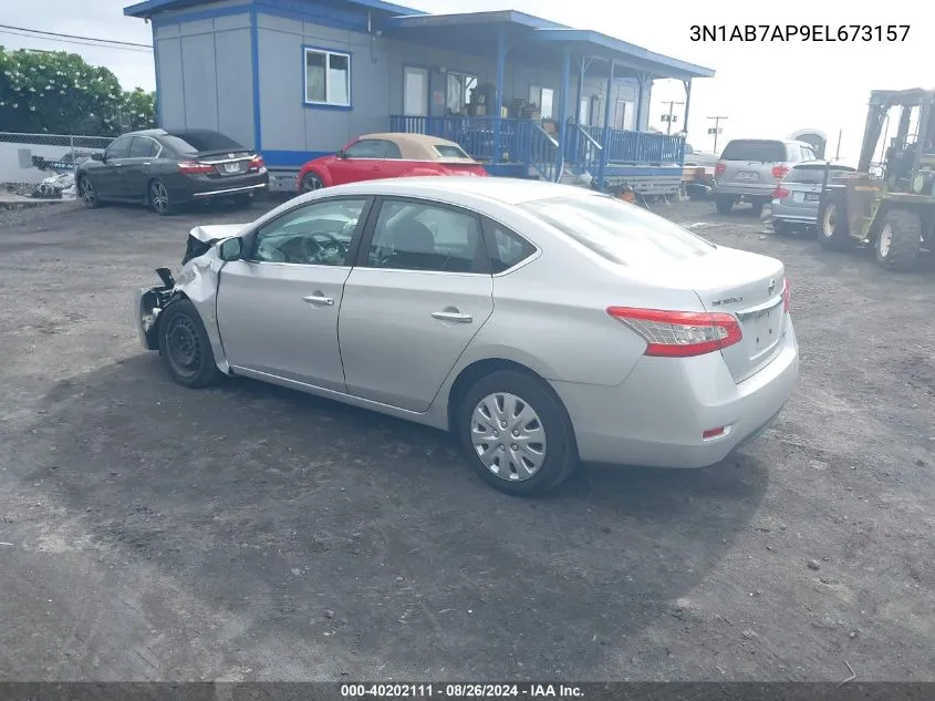 2014 Nissan Sentra Sv VIN: 3N1AB7AP9EL673157 Lot: 40202111