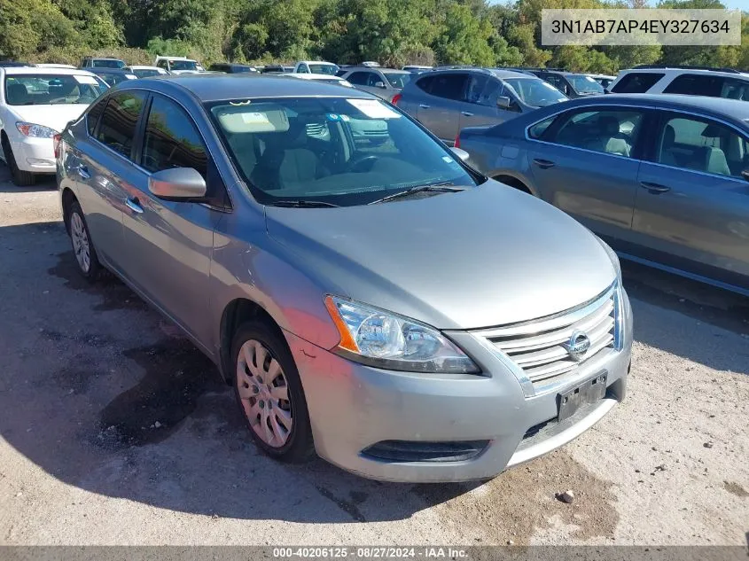 2014 Nissan Sentra Sv VIN: 3N1AB7AP4EY327634 Lot: 40206125