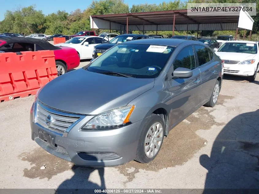 2014 Nissan Sentra Sv VIN: 3N1AB7AP4EY327634 Lot: 40206125