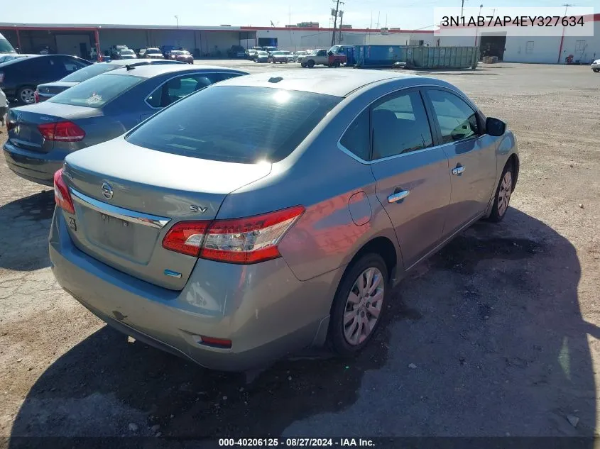 2014 Nissan Sentra Sv VIN: 3N1AB7AP4EY327634 Lot: 40206125