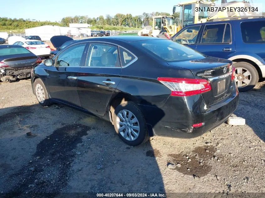 2014 Nissan Sentra S VIN: 3N1AB7AP1EY326134 Lot: 40207644