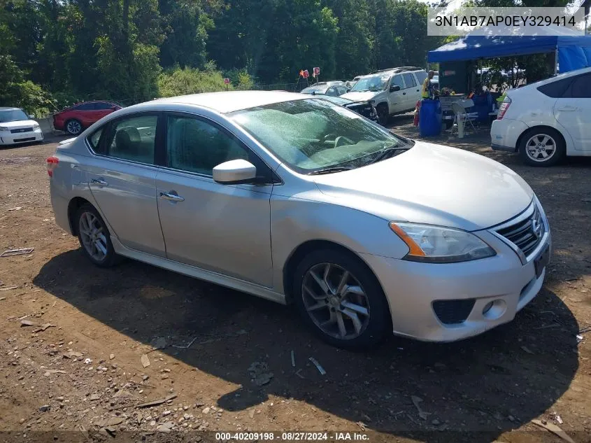 2014 Nissan Sentra Sr VIN: 3N1AB7AP0EY329414 Lot: 40209198