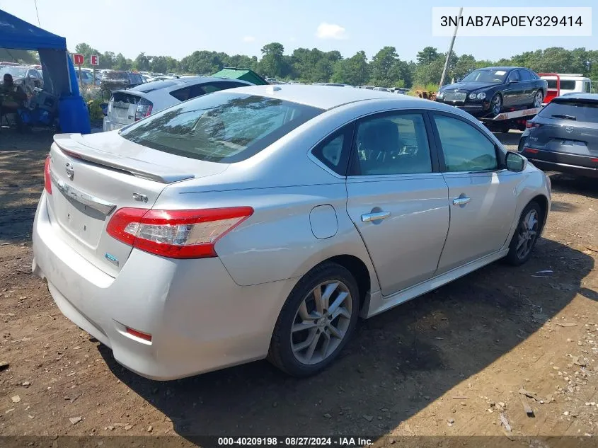 2014 Nissan Sentra Sr VIN: 3N1AB7AP0EY329414 Lot: 40209198