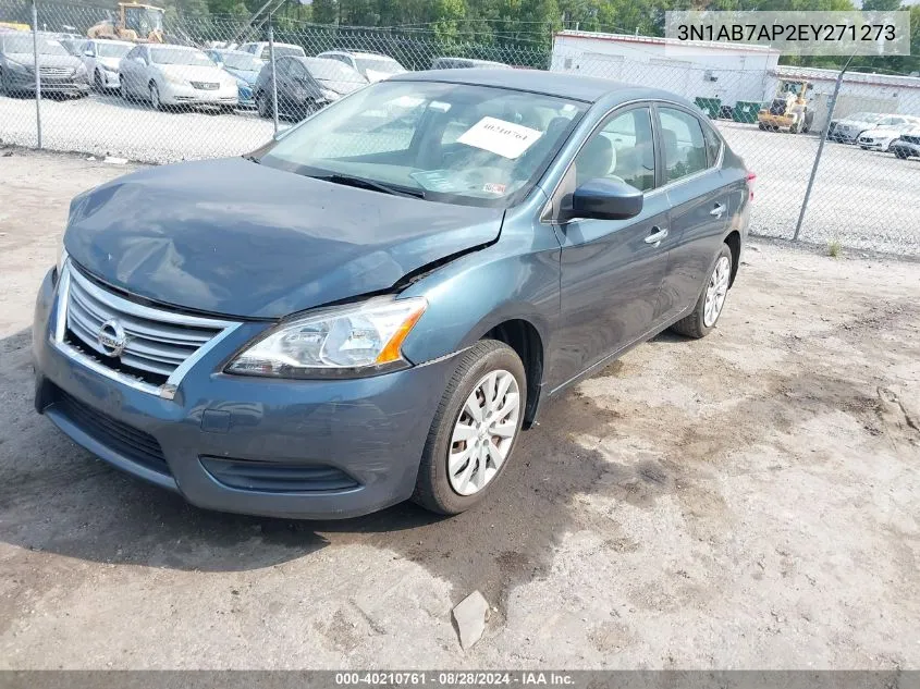 2014 Nissan Sentra Sv VIN: 3N1AB7AP2EY271273 Lot: 40210761